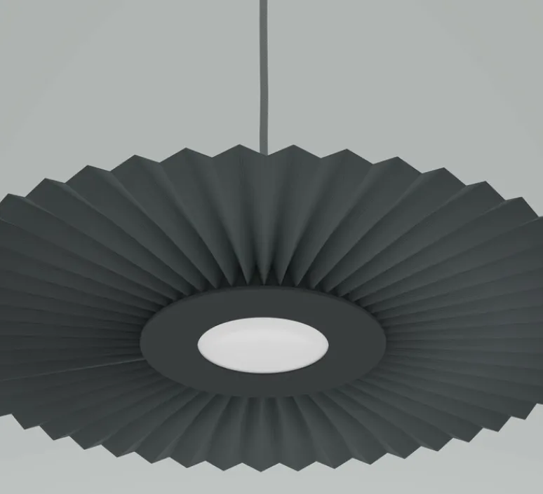 Suspension*Hartô Suspension, Carmen small, , DIM, LED, 2700K, 700lm, Ø50cm, H3,5cm - gris ardoise