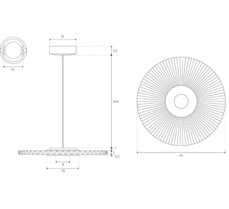 Suspension, Carmen small, sable doré, DIM, LED, 2700K, 700lm, Ø50cm, H3,5cm - Hartô