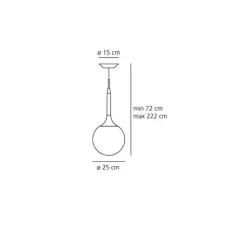 Suspension*Artemide Suspension, Castore 25, , H222cm, Ø25cm - blanc