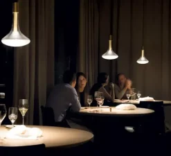 Suspension, Cathode 1, laiton brossé, LED, on/off, 3000k, 286 lm, Ø22cm, H32cm - Davide Groppi