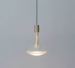 Suspension, Cathode 1, laiton brossé, LED, on/off, 3000k, 286 lm, Ø22cm, H32cm - Davide Groppi