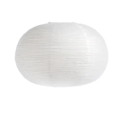 Suspension*HAY Suspension, Câble 4m, douille et rosace noir, Rice Paper, , Ø70cm, H48cm - blanc