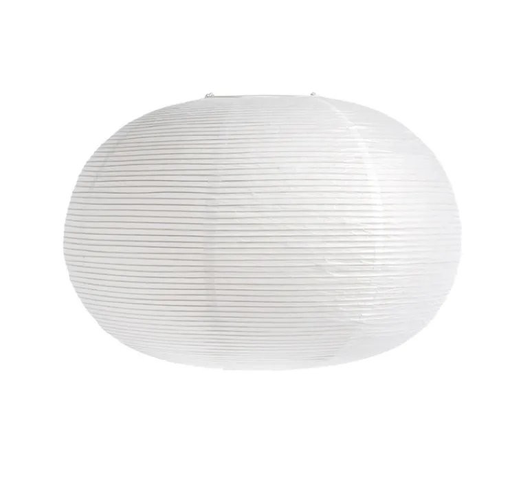 Suspension*HAY Suspension, Câble 4m, douille et rosace noir, Rice Paper, , Ø70cm, H48cm - blanc