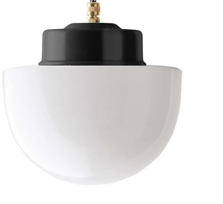 Suspension*Zangra Suspension, ceilinglamp.137, avec Glass021, , Ø16,5cm, H11cm - noir et blanc