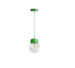 Suspension, ceilinglamp.167, glass 005, vert, Ø15cm, H18cm - Zangra