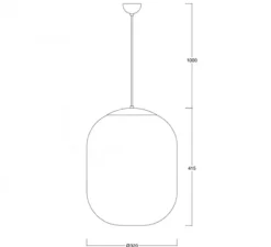 Suspension*Zangra Suspension, ceilinglamp.169.b, , IP40, Ø32cm, H41,5cm - noir mat