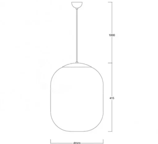 Suspension*Zangra Suspension, ceilinglamp.169.b, , IP40, Ø32cm, H41,5cm - noir mat