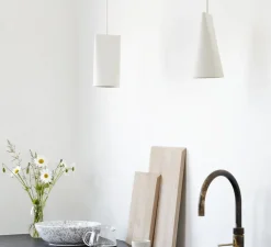 Suspension, Ceramic, Narrow, blanc, Ø11,2cm, H22cm - Moebe