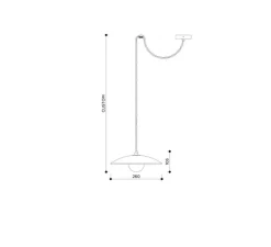 Suspension*Contain Suspension, Ceramica Primitiva 26, , Ø26cm, H205cm - rouge, câble or