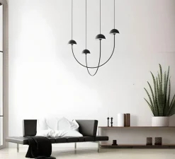 Suspension*Luxcambra Suspension, Champignon C, , LED, 2700K, 720 lm, L101cm, H74,5cm - noir
