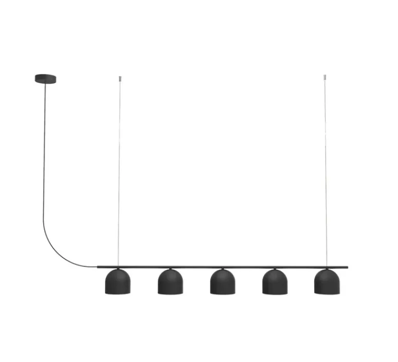 Suspension*Robin Suspension, Chandelier 5, , L120cm, H14cm - noir