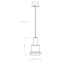 Suspension, Chaumont 150, chrome, Ø15cm, H21,9cm - DCW éditions Paris