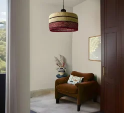 Suspension*Golden Editions Suspension, Checkers L, , Ø55cm, H35cm - Burgundy