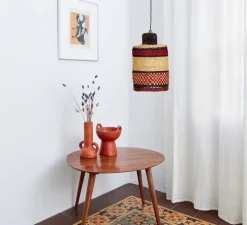 Suspension, Checkers S, Burgundy, Ø22cm, H27cm - Golden Editions