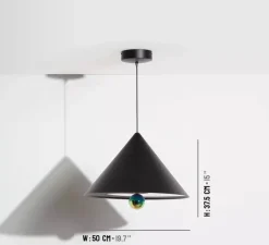 Suspension*Petite Friture Suspension, Cherry, Grand, , LED, dim, 3000K, 1040 lm, Ø50cm, H37,5cm - noir