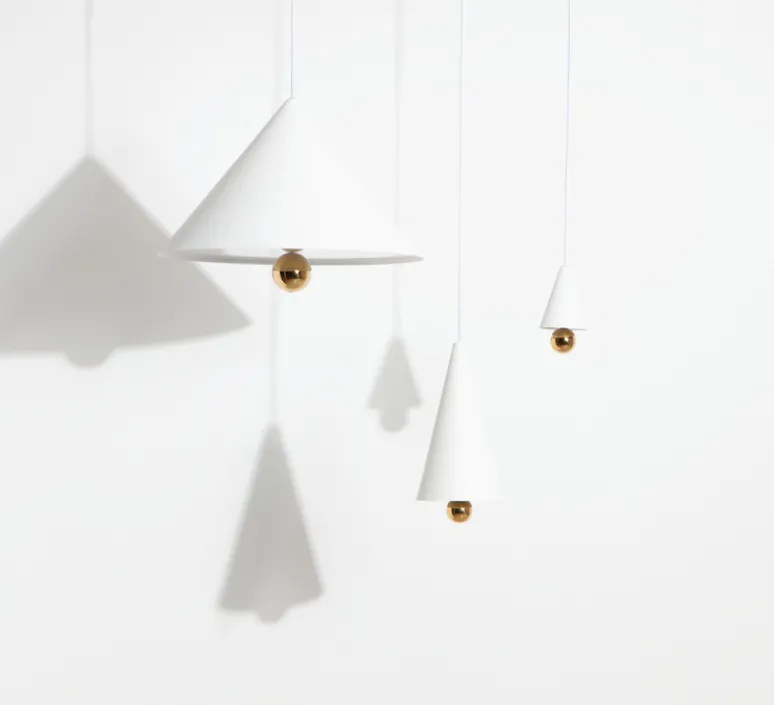 Suspension*Petite Friture Suspension, Cherry, Mini XS, , LED, dim, 3000K, 1040 lm, Ø9,3cm, H17cm - blanc