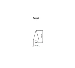 Suspension*Petite Friture Suspension, Cherry, Petit, , LED, dim, 3000K, 1040 lm, Ø16cm, H37,5cm - noir