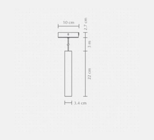 Suspension, Chimes, chêne foncé, LED, 3000K, 220lm, Ø3,4cm, H22cm - Umage