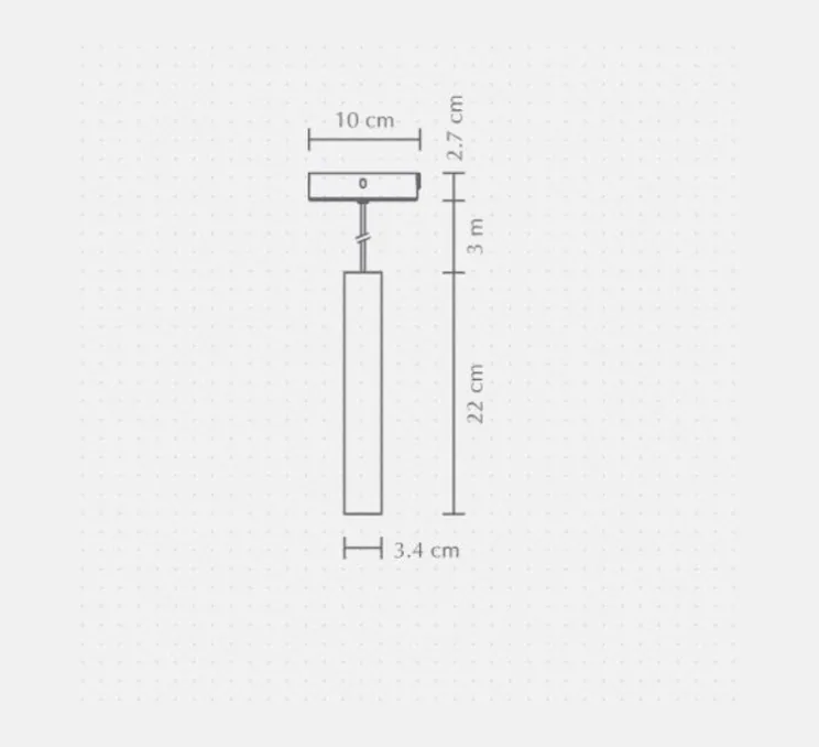 Suspension, Chimes, chêne foncé, LED, 3000K, 220lm, Ø3,4cm, H22cm - Umage
