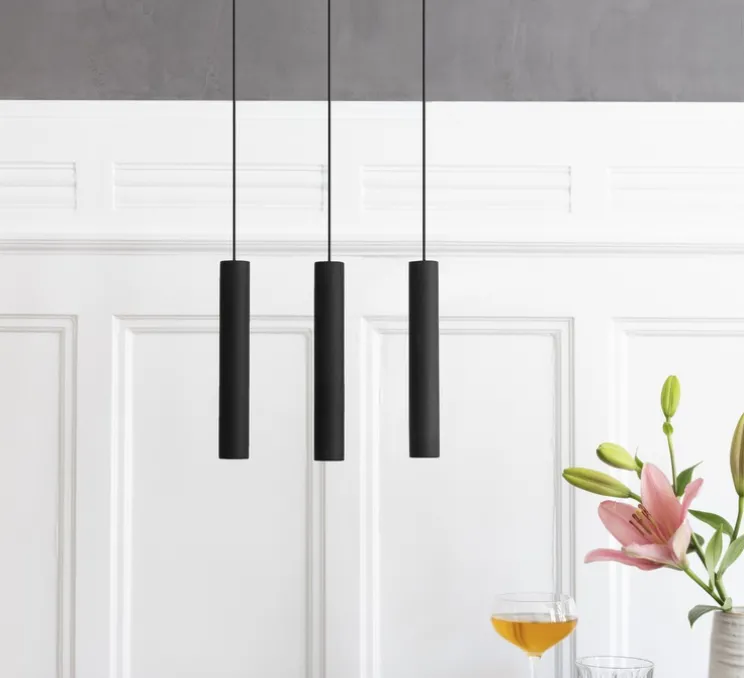Suspension, Chimes, noir, LED, 3000K, 220lm, Ø3,4cm, H22cm - Umage