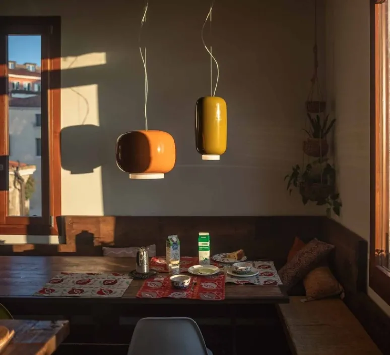 Suspension*Foscarini Suspension, Chouchin 1 LED, , LED, dim, 2700K, 2581 lm, Ø40cm, H31cm - orange