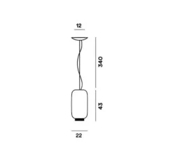 Suspension*Foscarini Suspension, Chouchin 2 reverse, Ø22cm, H43cm - vert