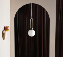 Suspension, Cime, laiton, Ø20cm, H50cm - Eno Studio