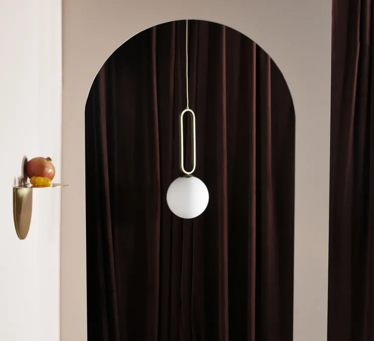 Suspension, Cime, laiton, Ø20cm, H50cm - Eno Studio