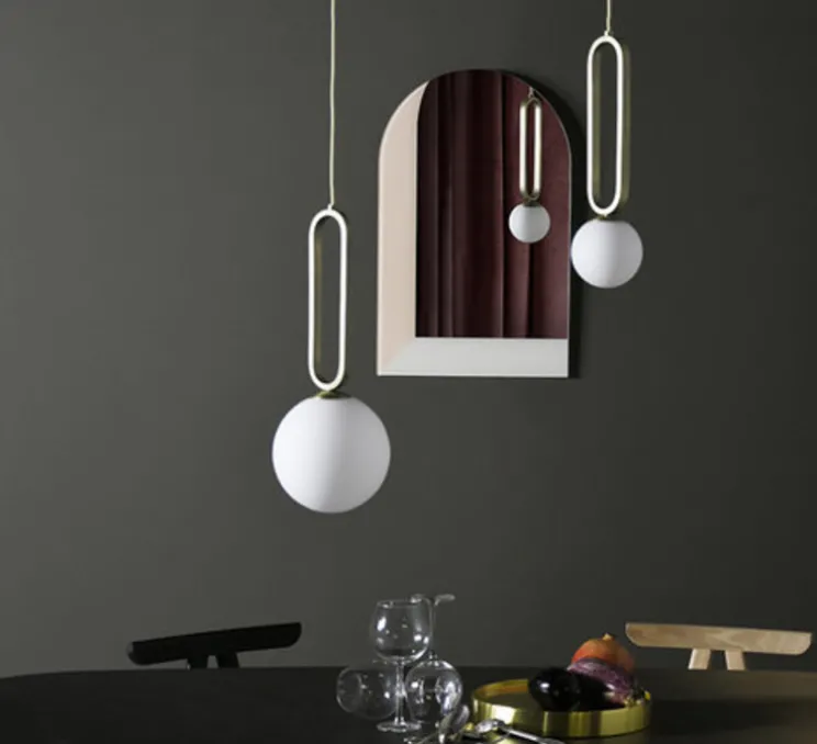 Suspension, Cime, laiton, Ø20cm, H50cm - Eno Studio