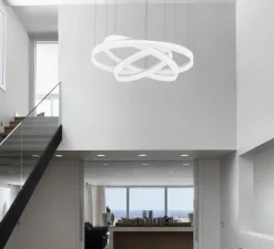 Suspension, Circ triple, blanc, IP66, LED, 3000k, 7136 lm, Ø100cm, H31cm - LEDs C4