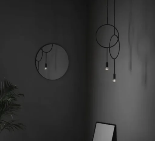 Suspension*Northern Suspension, Circle, , Ø30cm, H62cm - gris foncé mat