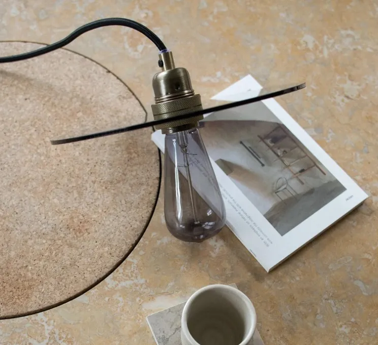 Suspension, Circle Shade, gris, Ø25cm, H10cm - FRAMA