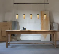 Suspension*Santa & Cole Suspension, Cirio Lineal, rectangular canopy 1-10V, , LED, 2700K, 1110 lm, L168cm, H72cm - porcelaine