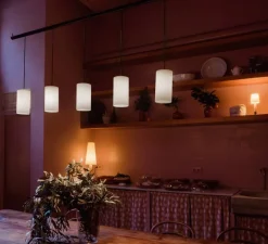 Suspension*Santa & Cole Suspension, Cirio Lineal, rectangular canopy 1-10V, , LED, 2700K, 3275 lm, L168cm, H72cm - verre blanc