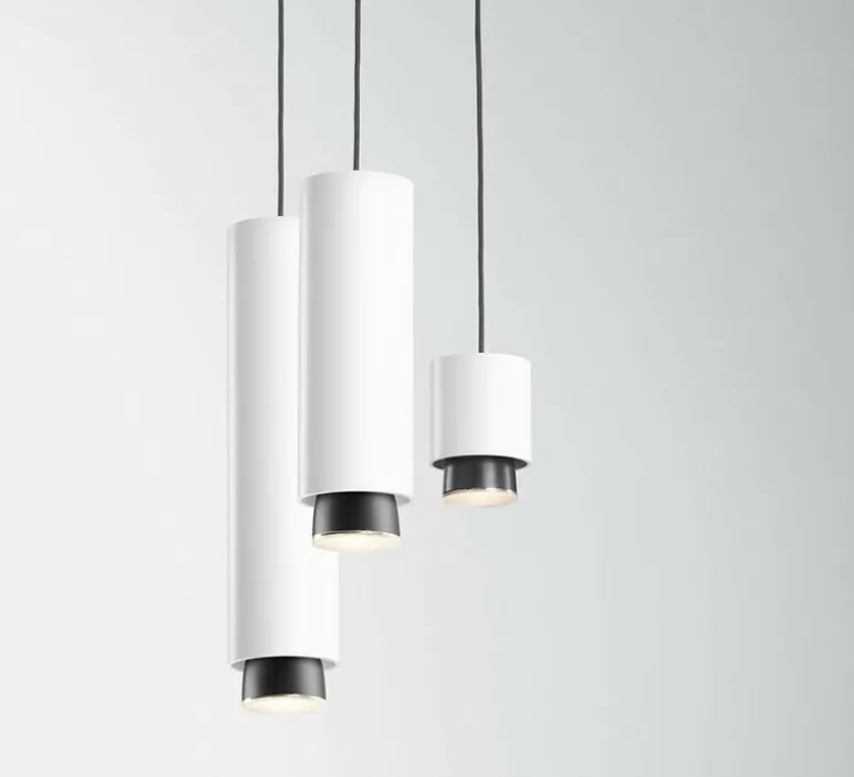 Suspension*Fabbian Suspension, Claque, , IP40,LED, 3000K, 1700lm, Ø10cm, H13,5cm - blanc
