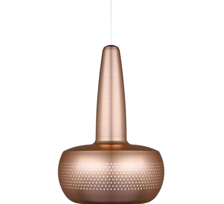 Suspension, Clava, cuivre, câble blanc, Ø21,5cm, H33cm - UMAGE