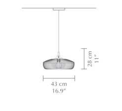 Suspension, Clava Dine, chêne naturel, Ø43cm, H24cm - Umage