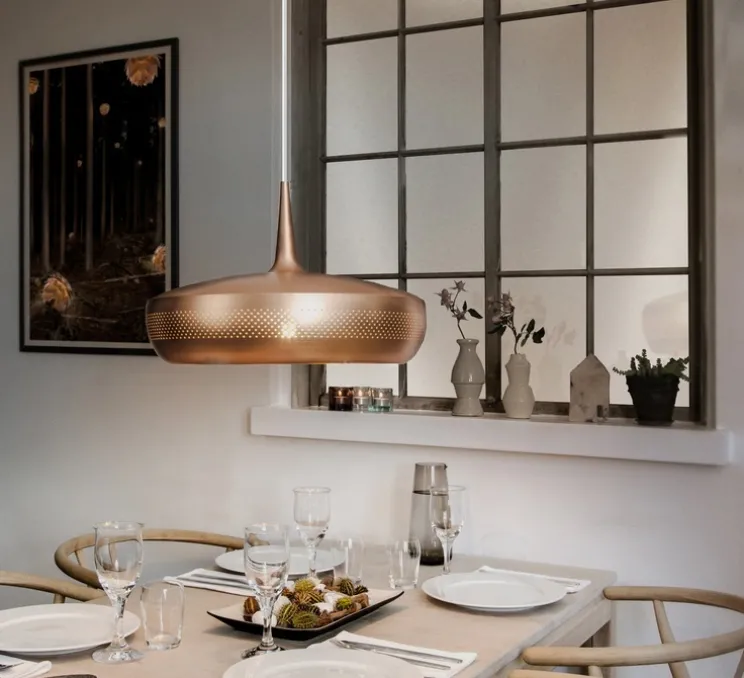 Suspension, Clava Dine, cuivre brossé, H28cm, Ø43cm - Umage