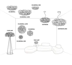 Suspension*Slamp Suspension, Clizia, , Ø78cm, H28cm - orange