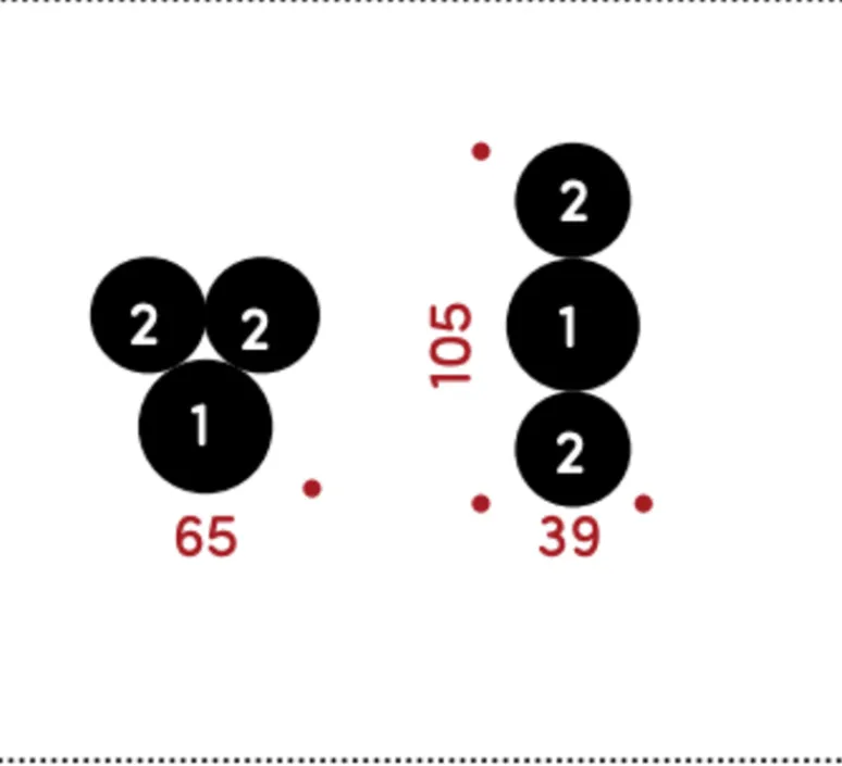 Suspension*Fraumaier Suspension, Cluster, , L60cm, H30cm - bleu jaune et rouge