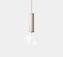 Suspension*Ferm Living Suspension, Collect lighting, Socket Pendant High, , Ø6cm, H17cm - gris clair