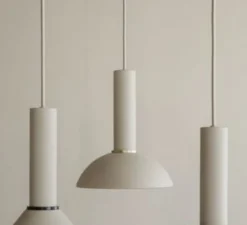 Suspension*Ferm Living Suspension, Collect Lighting, high, abat-jour Hoop, , Ø20cm, H24cm - cashmere