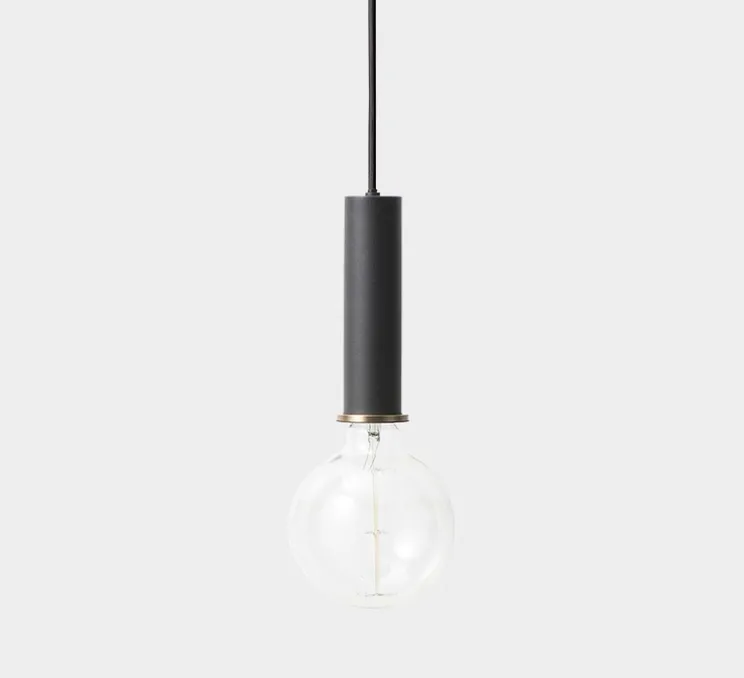 Suspension, Collect lighting, Socket Pendant High, noir, Ø6cm, H17cm - Ferm Living