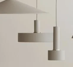 Suspension*Ferm Living Suspension, Collect Lighting, low, abat-jour Record, cashmere, Ø30cm, H17,2cm - cachemire