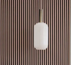 Suspension*Ferm Living Suspension, Collect lighting, high, laiton, abat-jour Opal Tall, Ø18cm, H51,2cm - laiton, opal