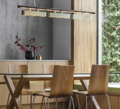 Suspension, Colt Triple, laiton, 2700K, L140cm, H12cm - Bert Frank