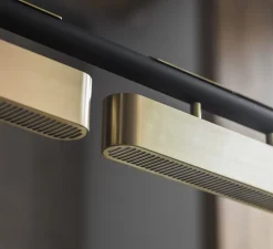 Suspension, Colt Triple, laiton, 2700K, L140cm, H12cm - Bert Frank