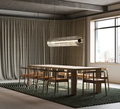 Suspension*A-N-D Suspension, Column, 6 cylindres, , LED, dim, DALI, 2700K, L172cm, H17,5cm - carbone