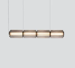 Suspension, Column, 4 cylindres, carbone, LED, dim, DALI, 2700K, L115cm, H17,5cm - A-N-D