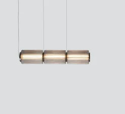 Suspension, Column 175, horizontale, 3 cylindres, carbone, LED, dim, TRIAC, 2133lm, 2700K, Ø86,5cm, H17,5cm - A-N-D